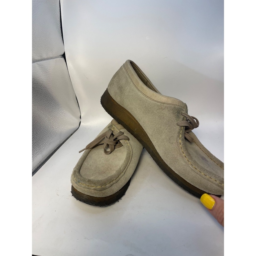Clarks Originals Wallabee Suede Tan Leather Chukka Boots Womens 9